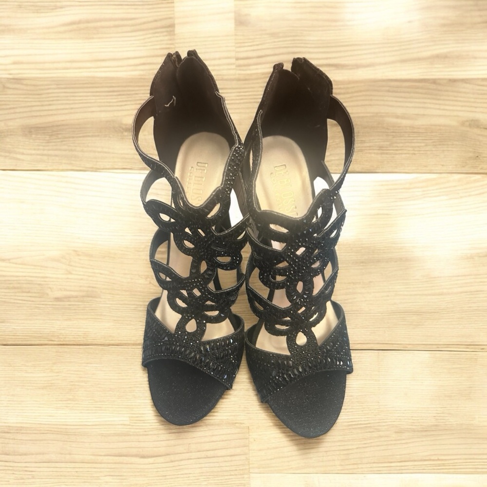 Elegant Black Strappy Heels